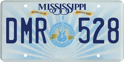 MS license plate DMR528