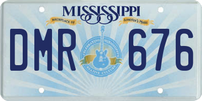 MS license plate DMR676