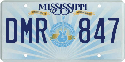 MS license plate DMR847
