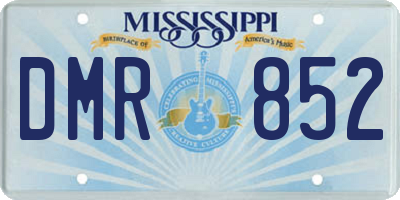 MS license plate DMR852
