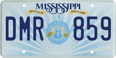 MS license plate DMR859
