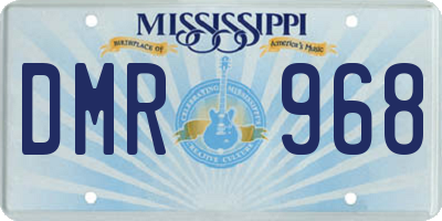MS license plate DMR968