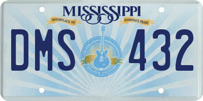 MS license plate DMS432