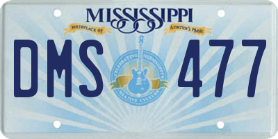 MS license plate DMS477