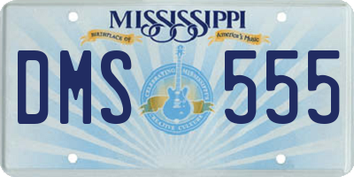 MS license plate DMS555