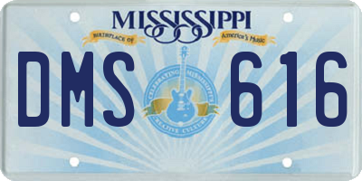 MS license plate DMS616