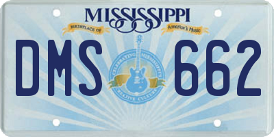 MS license plate DMS662