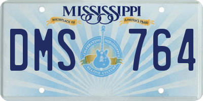 MS license plate DMS764