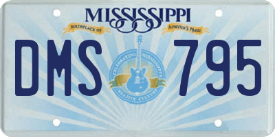 MS license plate DMS795