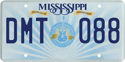 MS license plate DMT088