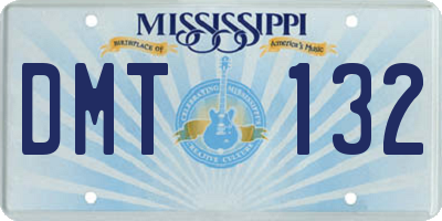 MS license plate DMT132