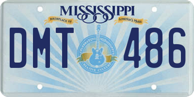 MS license plate DMT486