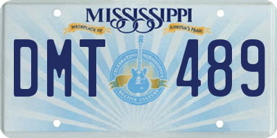 MS license plate DMT489