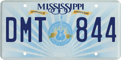 MS license plate DMT844