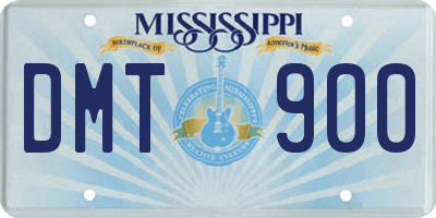 MS license plate DMT900