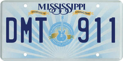 MS license plate DMT911