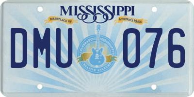 MS license plate DMU076