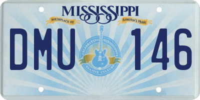 MS license plate DMU146