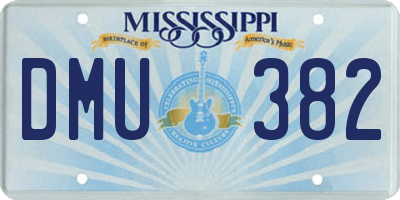 MS license plate DMU382