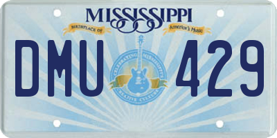 MS license plate DMU429