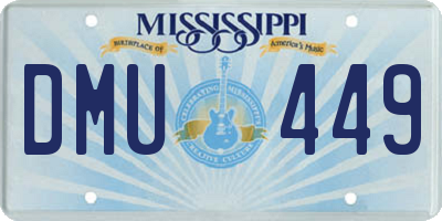 MS license plate DMU449