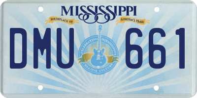 MS license plate DMU661