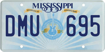 MS license plate DMU695