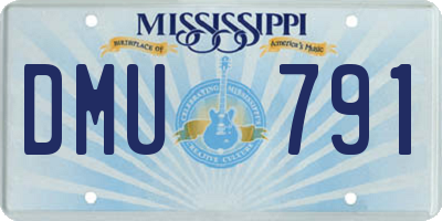 MS license plate DMU791