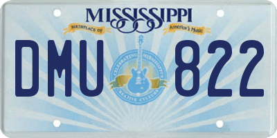MS license plate DMU822