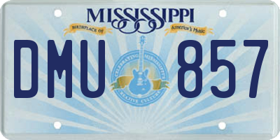 MS license plate DMU857