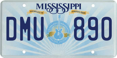MS license plate DMU890
