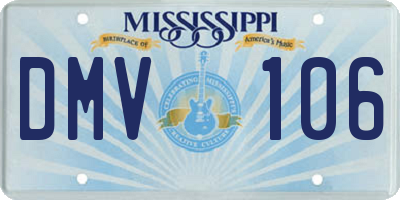 MS license plate DMV106