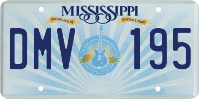 MS license plate DMV195