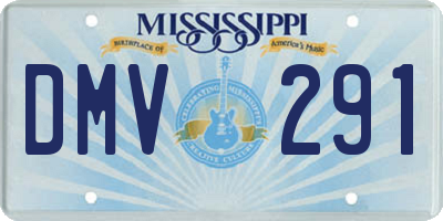 MS license plate DMV291