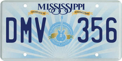 MS license plate DMV356