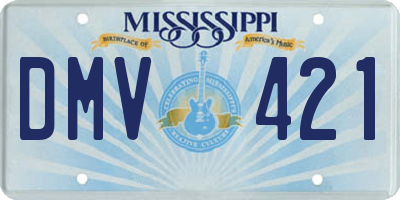 MS license plate DMV421