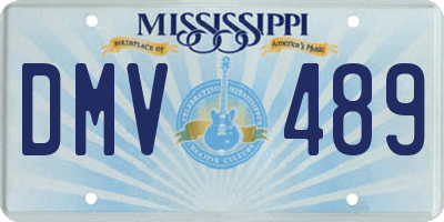 MS license plate DMV489