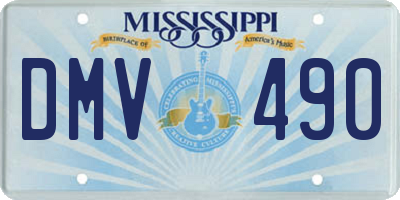 MS license plate DMV490