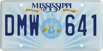 MS license plate DMW641