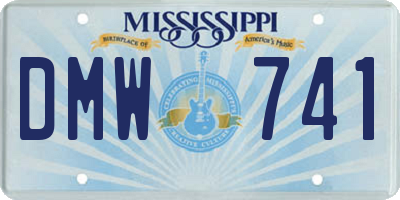 MS license plate DMW741
