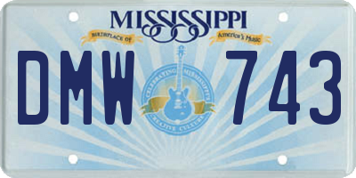MS license plate DMW743
