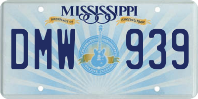 MS license plate DMW939