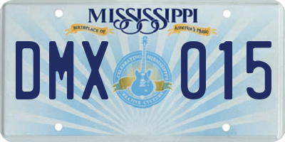 MS license plate DMX015