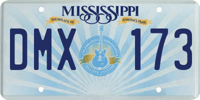 MS license plate DMX173