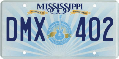 MS license plate DMX402