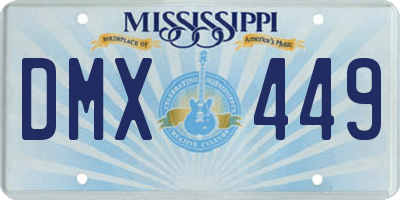 MS license plate DMX449
