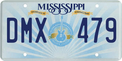MS license plate DMX479