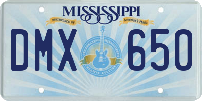 MS license plate DMX650