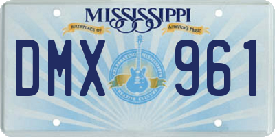 MS license plate DMX961