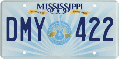 MS license plate DMY422